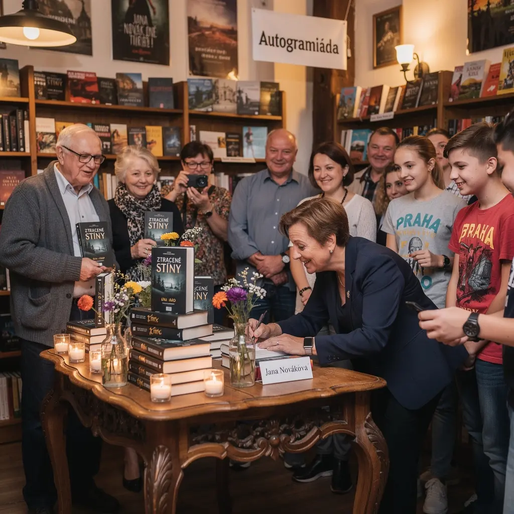 Skupina ДЌtenГЎЕ™ЕЇ diskutuje o napГ­navГ©m kriminГЎlnГ­m romГЎnu.